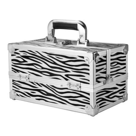 Barska Barska BF11986 Chri Bliss Cosmetic Case CC-100, Aluminum, Zebra, 12"L x 8"W x 8"H BF11986